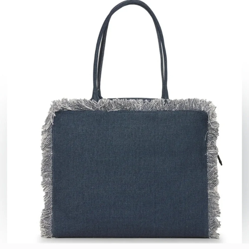 Karl Lagerfeld Blue and Red Tote Bag with Playful Design